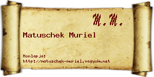 Matuschek Muriel névjegykártya